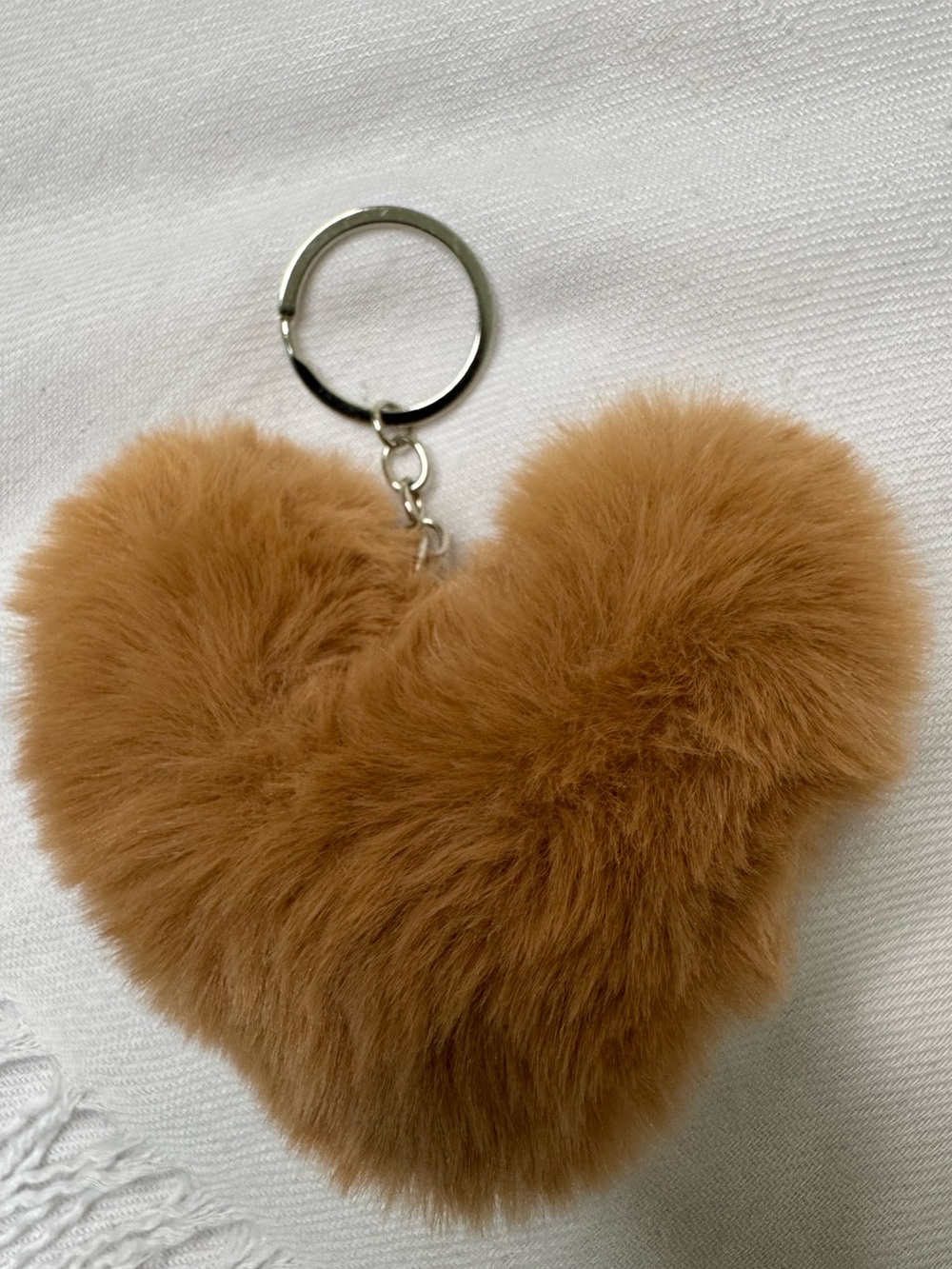 NWOT Furry Heart Keychain/Bagcharm